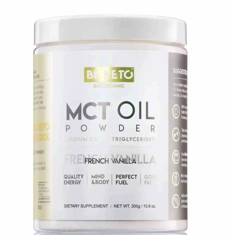 BeKeto MCT oil powder French vanilla flavour 300g