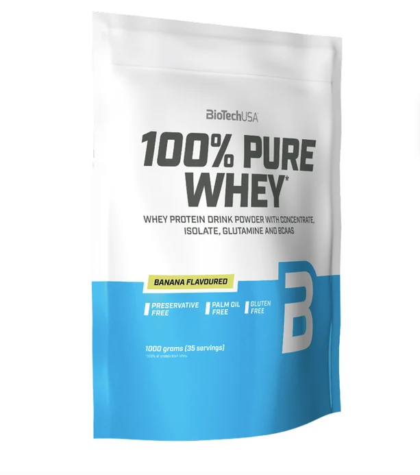 BioTech USA 100% reine Molke 1000g mit Bananengeschmack
