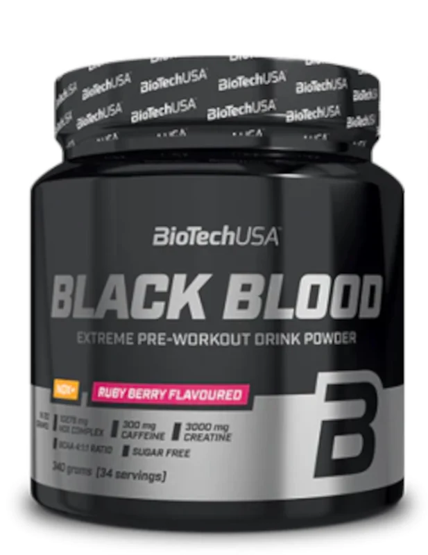 BioTech USA Schwarzes Blut NOX+ 340 g Beerengeschmack