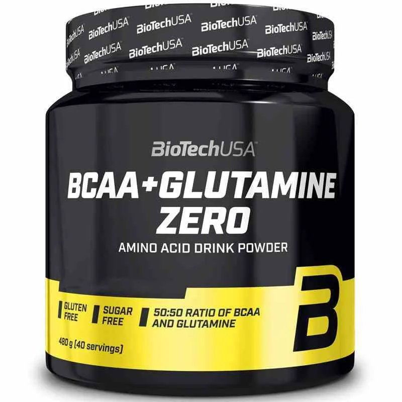 BioTech USA BCAA + Glutamin Zero 480 g Orangengeschmack