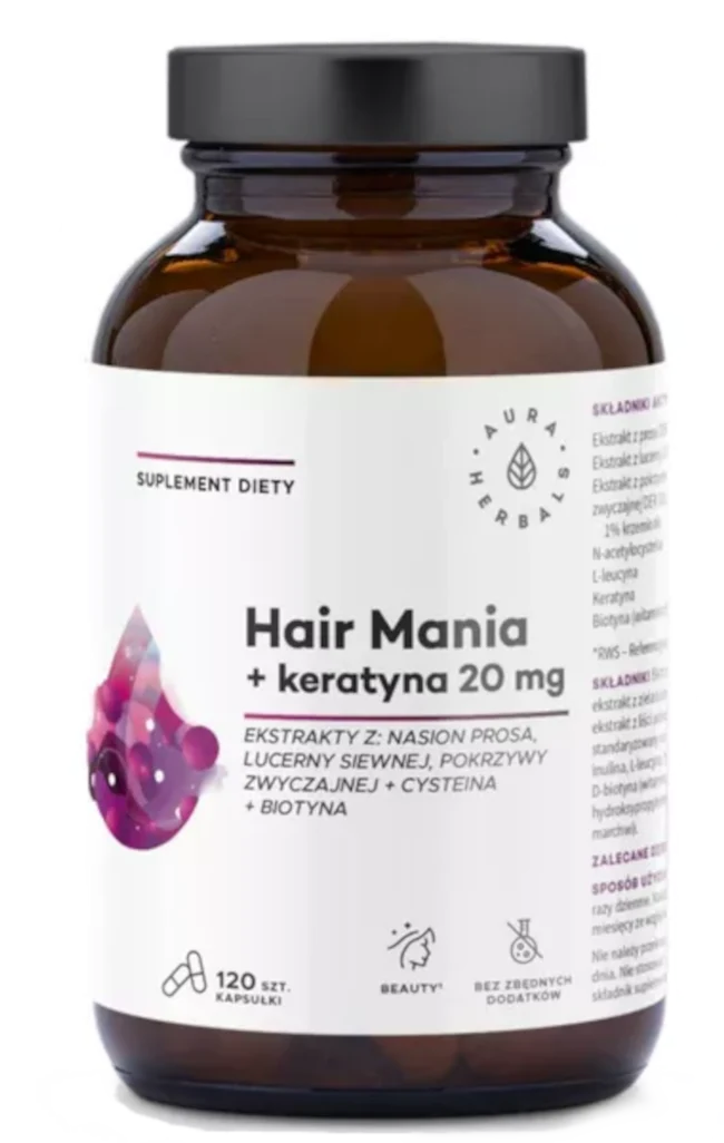 Aura Herbals Hair Mania + Keratin 20 mg 120 Kapseln