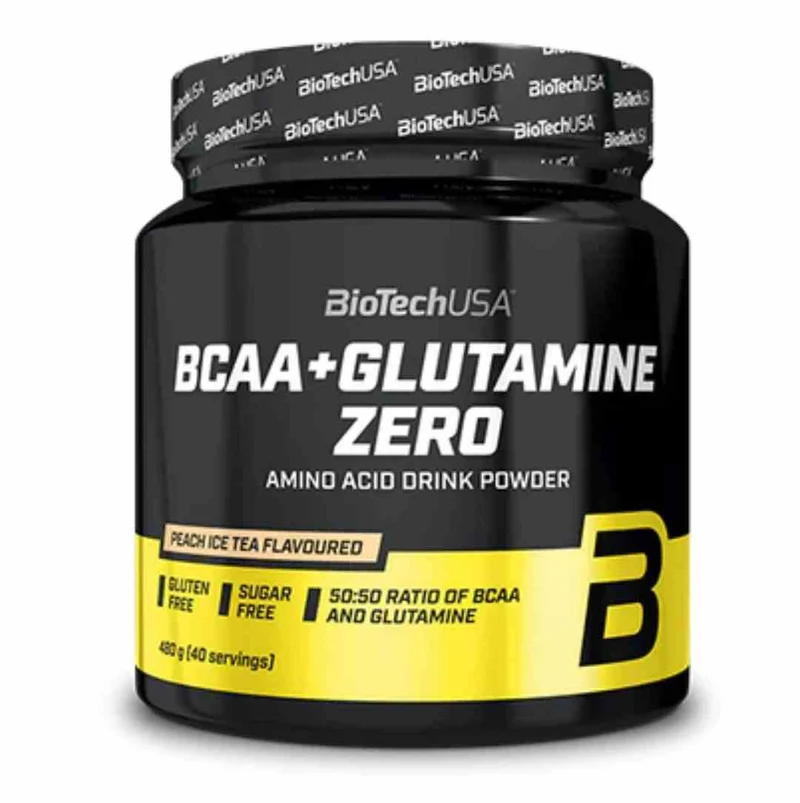 BioTech USA BCAA + Glutamin Zero 480 g Eistee-Pfirsich-Geschmack