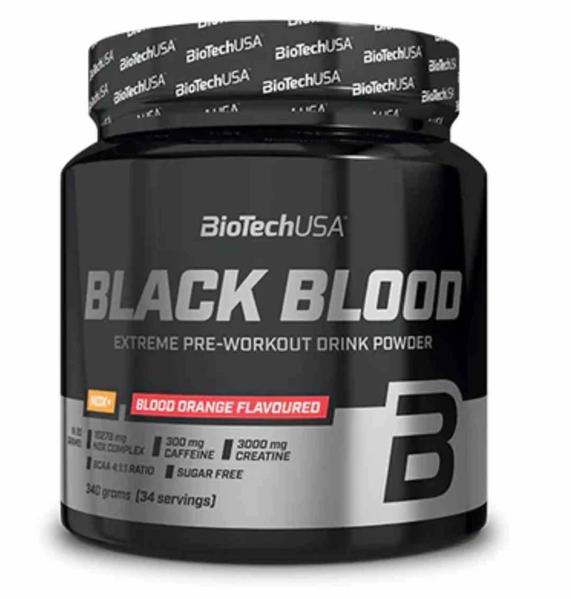 BioTech USA Schwarzes Blut NOX+ 340 g Orangengeschmack