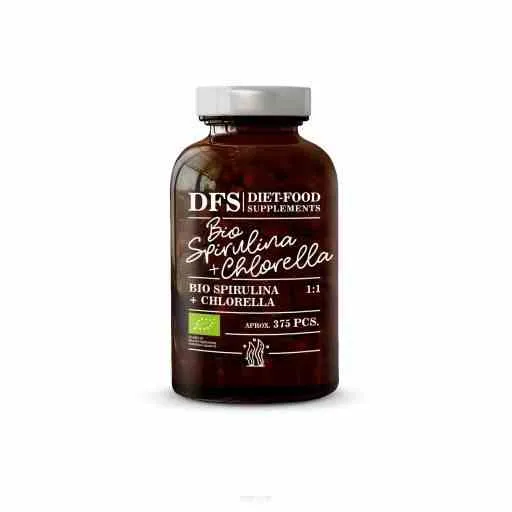 Diätnahrung Spirulina + Chlorella Bio 375 Tabletten
