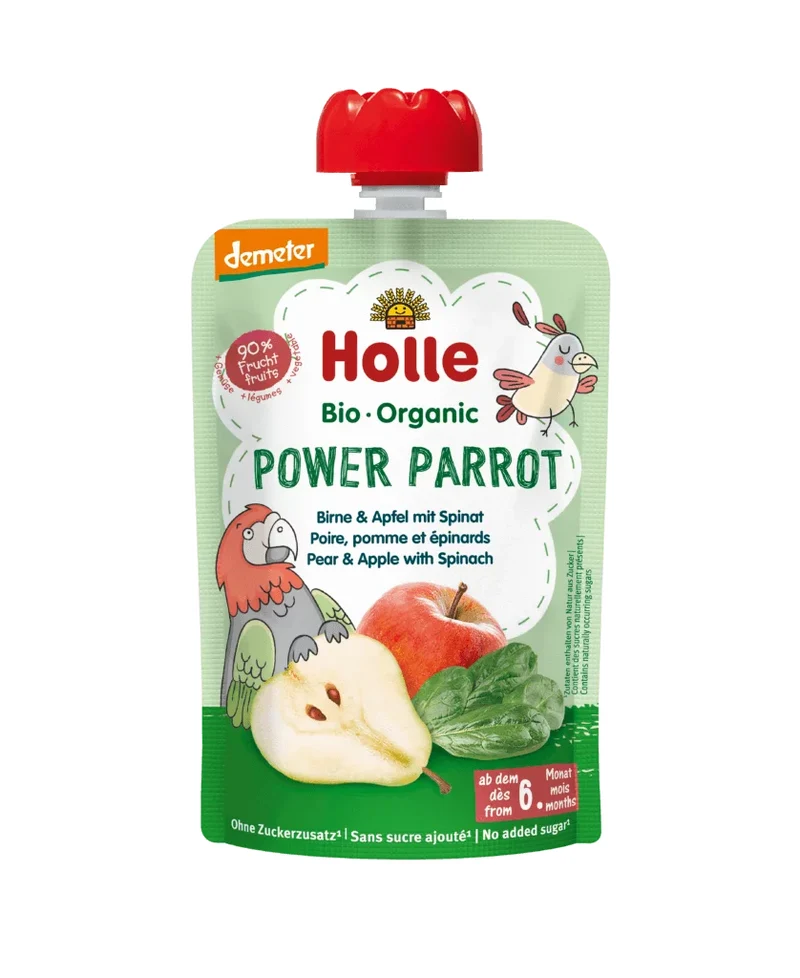 PAPUGE STURDY MUS (GRUSH - APPLE - SPRINK) SANS SUCRE A PARTIR DE 6 MOIS DEMETER BIO 100 g - HOLLE
