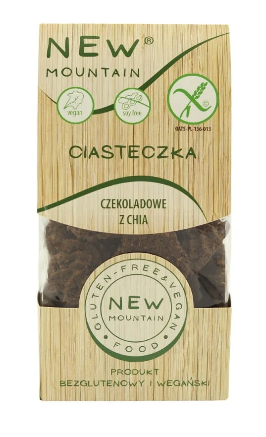 Glutenfreie CHIA CHOCOLATE CAKES 200 g - NEW MOUNTAIN