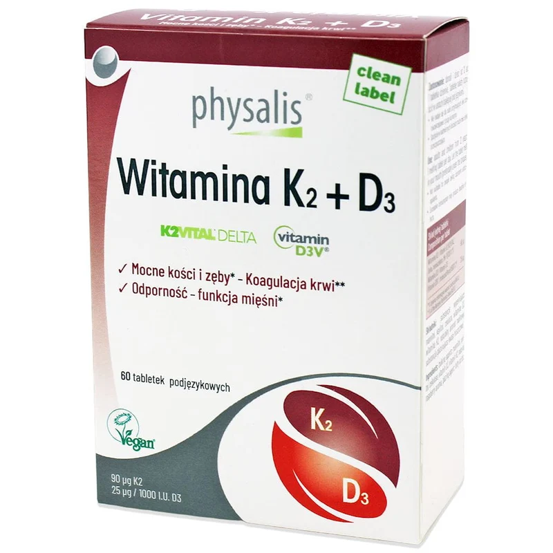 VITAMIN K2 + D3 60 SUBLINGUALE TABLETTEN - PHYSALIS