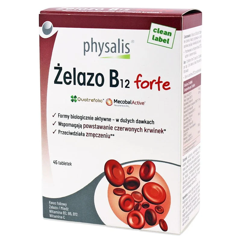 EISEN + VITAMIN B12 FORTE 45 TABLETTEN - PHYSALIS