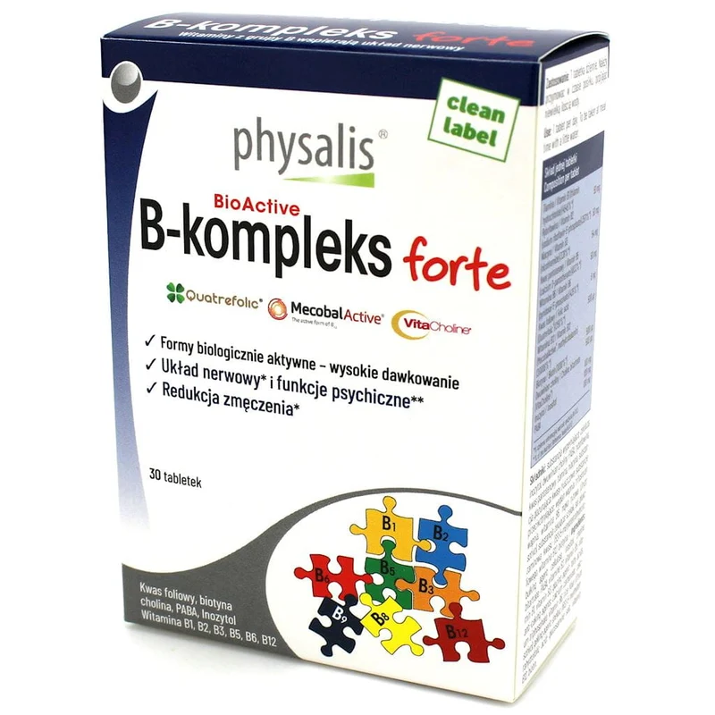 VITAMINE B-COMPLEX FORTE 30 COMPRIMÉS - PHYSALIS