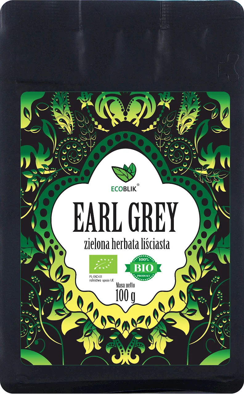 EARL GREY GREEN TEA BIO 100 g - ECOBLIK
