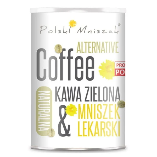 Grüner gemahlener entkoffeinierter Kaffee & Löwenzahnmedizin