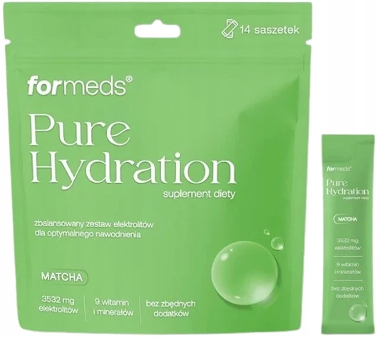 Formeds Pure Hydration Elektrolyte Matcha-Geschmack 14 Portionsbeutel