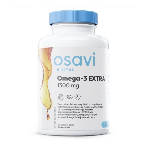 Osavi Omega-3 EXTRA Vital 1300 mg 120 Weichkapseln Zitronengeschmack