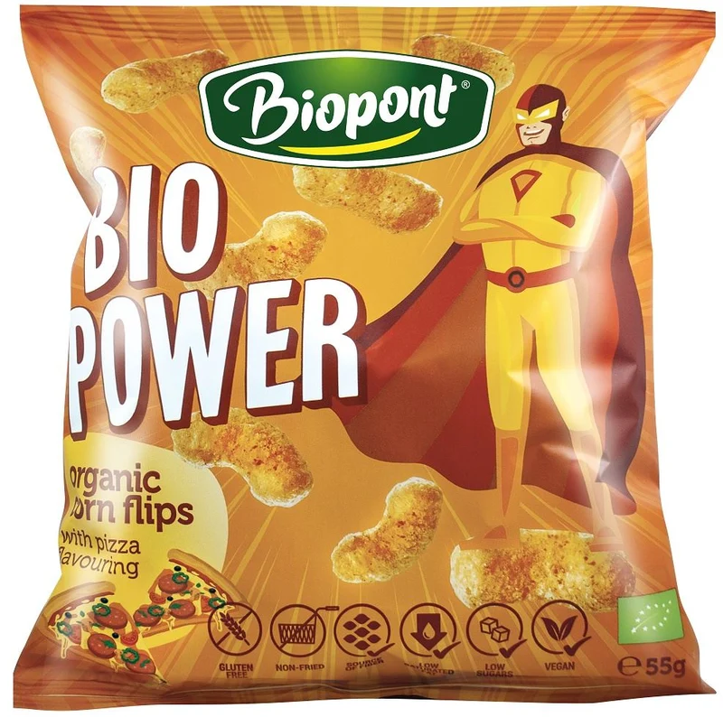 Glutenfreie Cornflakes mit Pizzageschmack BIO 55 g - BIOPONT