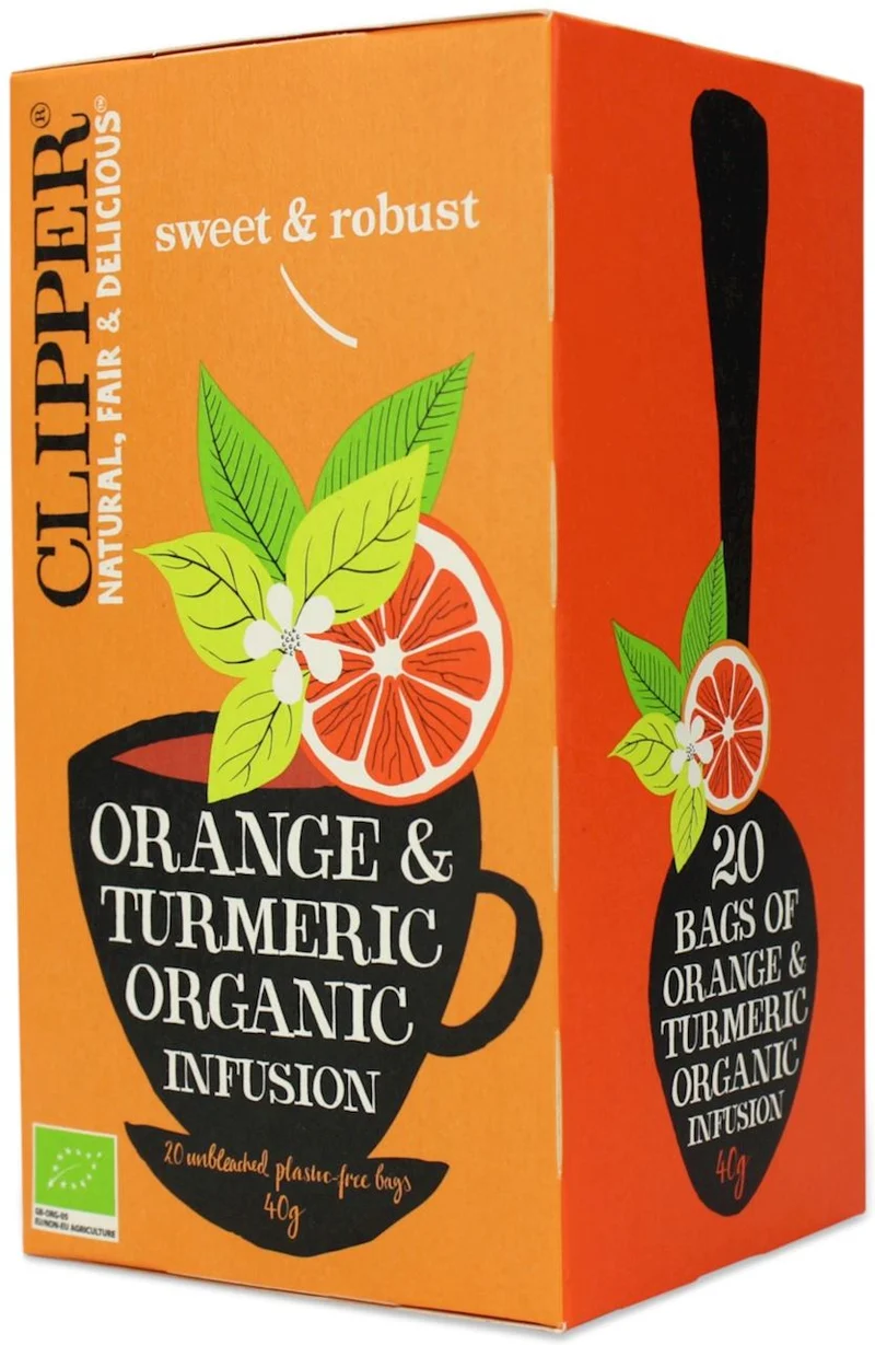TEA mit Kurkuma und Orangenschalen BIO (20 x 2 g) 40 g - CLIPPER