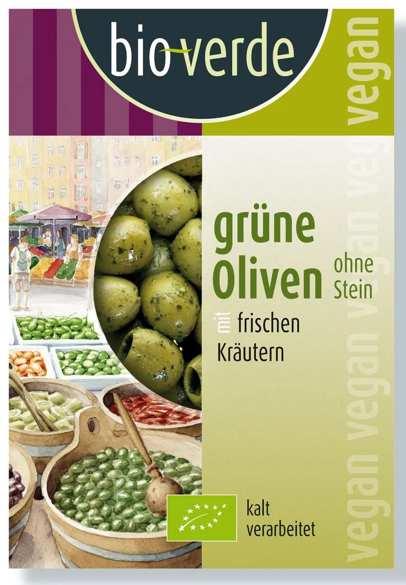 OLIVES POMEAN SANS GRAINES AUX HERBES BIO 150 g - BIO VERDE