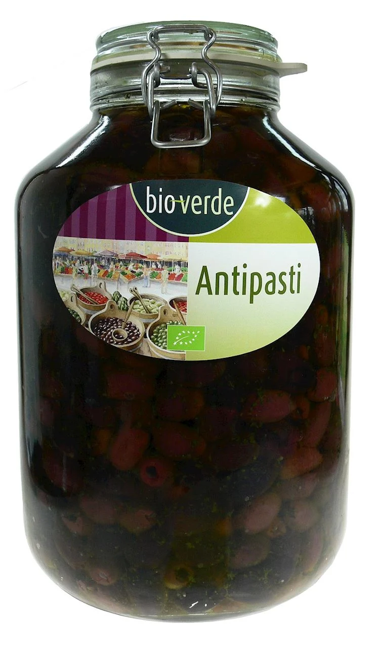 OLIVES NOIRES KALAMATA SANS PESTE ET HERBES A L'HUILE BIO 4,55 kg (bocal) - BIO VERDE