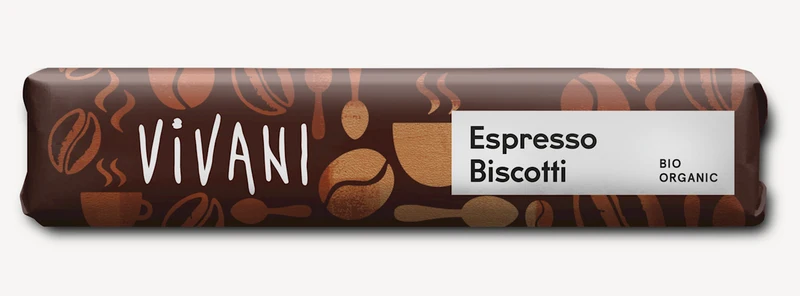 BATON DE CHOCOLAT LAITIER AVEC ESPRESSO NUTRITION ET WAFEL BIO 40 g - VIVANI