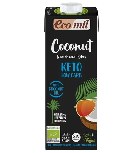 Kokosnussgetränk Keto Low Carb Non-GMO. BIO 1 l ECOMIL