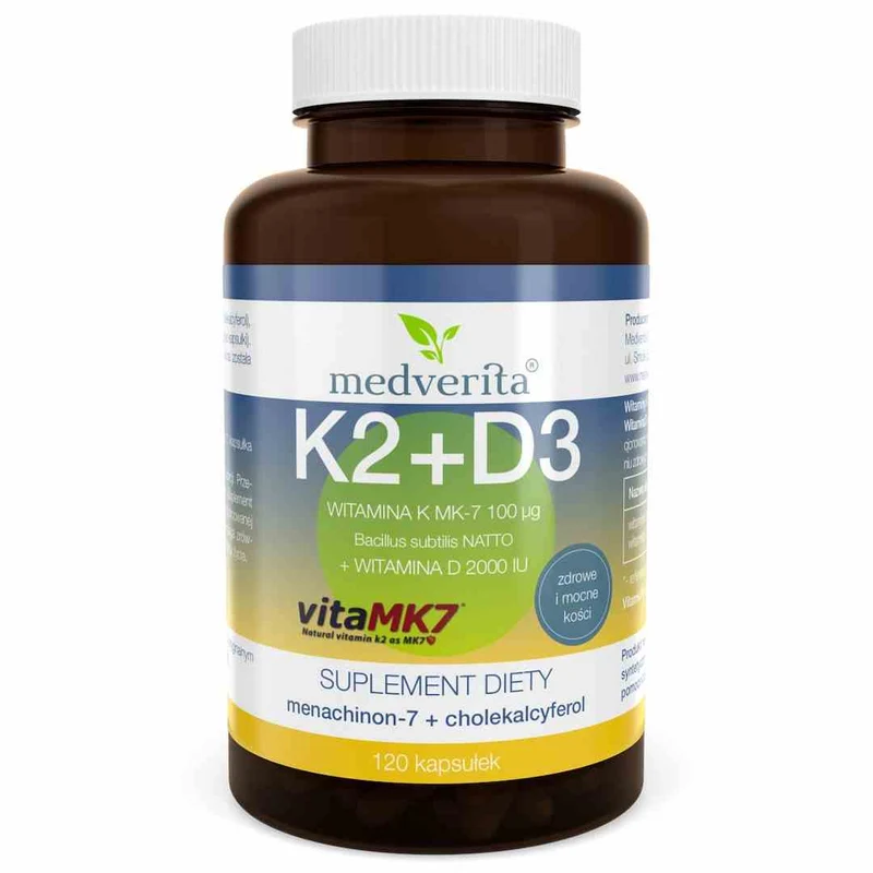Medverita Vitamin K2 MK-7 100 ug + D3 2000IU 120 Kapseln