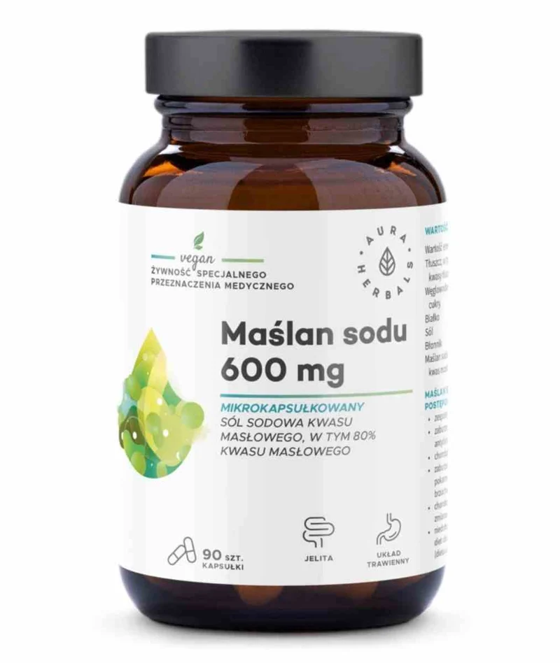 Aura Herbals Natriumbutyrat 600mg 90 Kapseln
