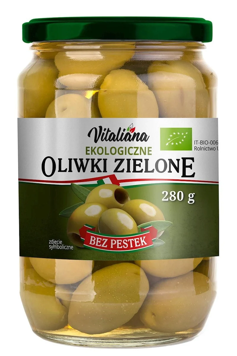 GEBOHRTE GRÜNE ÖLE IN GLAS BIO 280 g - VITALIANA