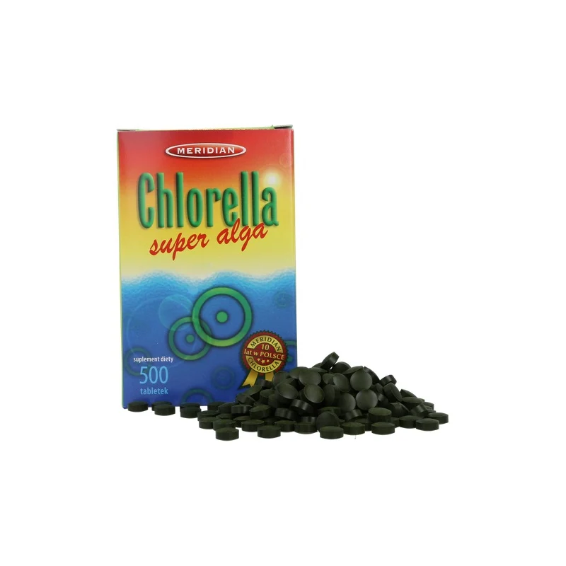 Algues pressées Chlorella 500tab. (paroi cellulaire brisée) MÉRIDIEN