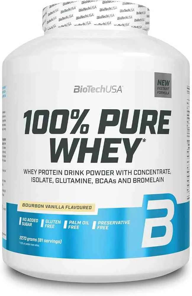 BioTech USA 100% reine Molke 2270g Bourbon-Vanille-Geschmack