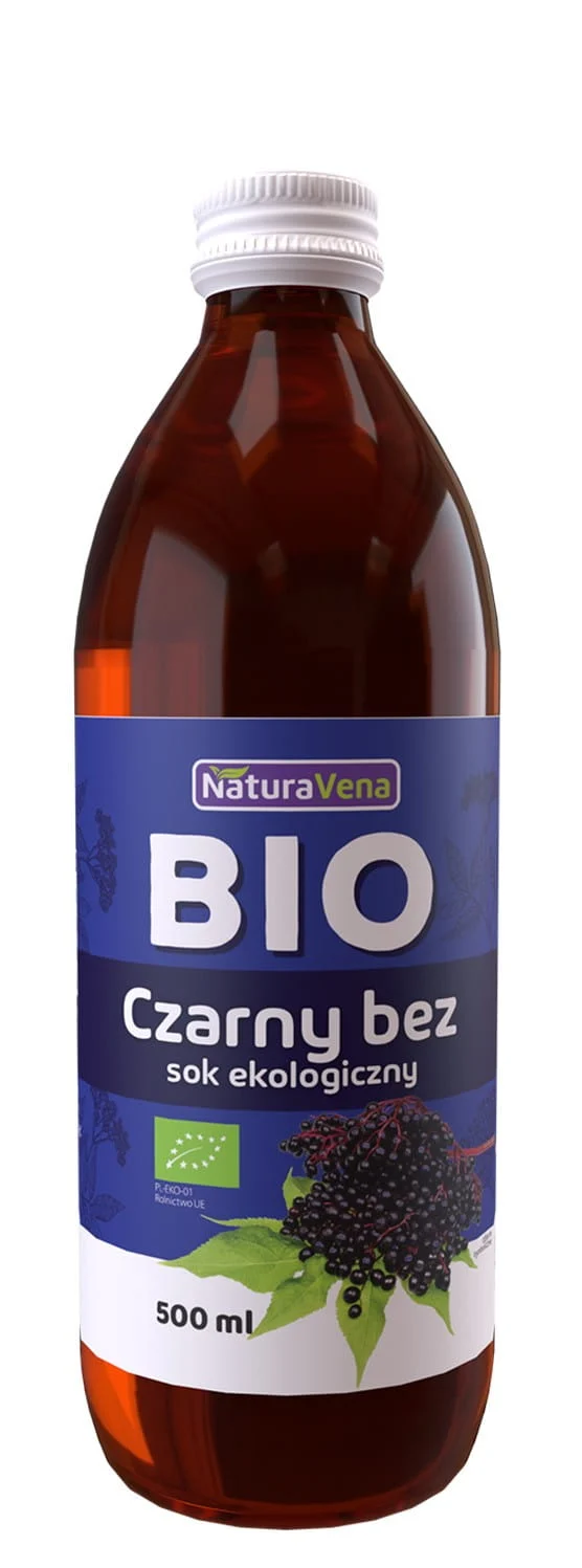 Schwarzer Holundersaft 100% BIO 500 ml - NATURAVENA