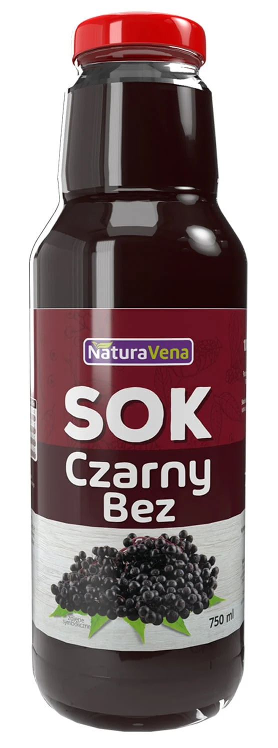Schwarzer Holundersaft 100% 750 ml - NATURAVENA