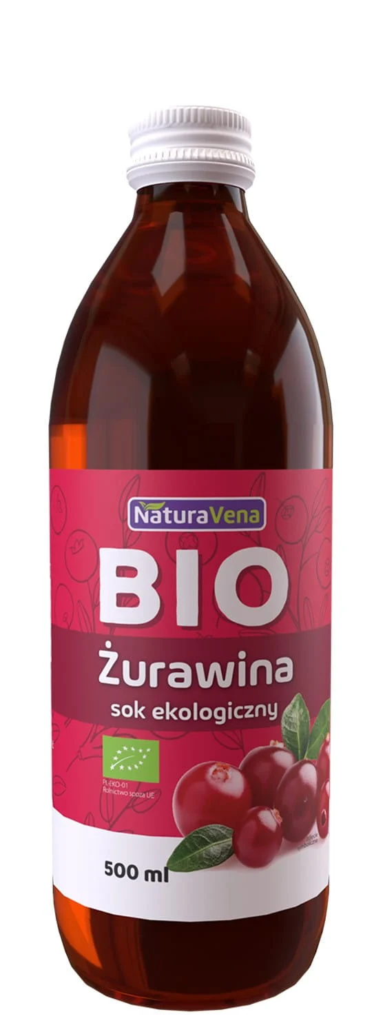 Cranberry-Saft 100% BIO 500 ml - NATURAVENA