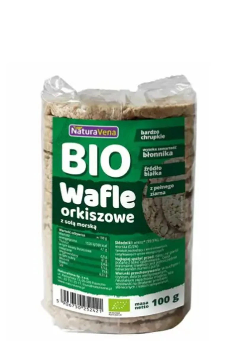 Dinkel-Vollkornwaffeln mit Meersalz BIO 100 g - NATURAVENA