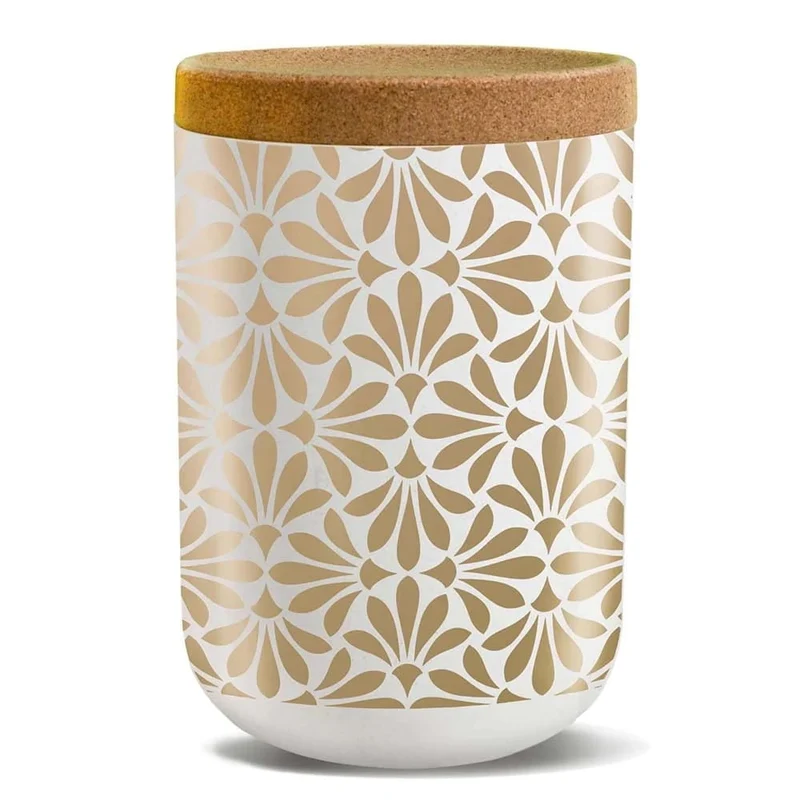 CONTENANT EN PLASTIQUE AVEC COUVERTURE CRAQUÉE TILES D'OR 1000 ml - CHIC-MIC