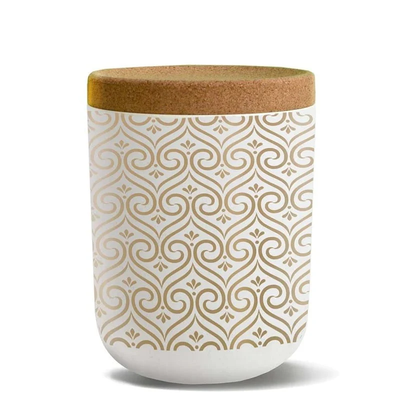 KUNSTSTOFFBEHÄLTER MIT KORK-DECKEL GOLDEN TILES 800 ml - CHIC-MIC