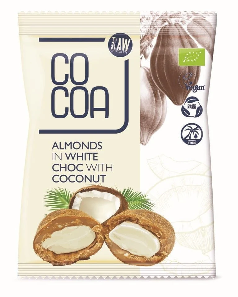 NÜSSE IM WEISSEN COCOA-MANTEL BIO 70 g - COCOA