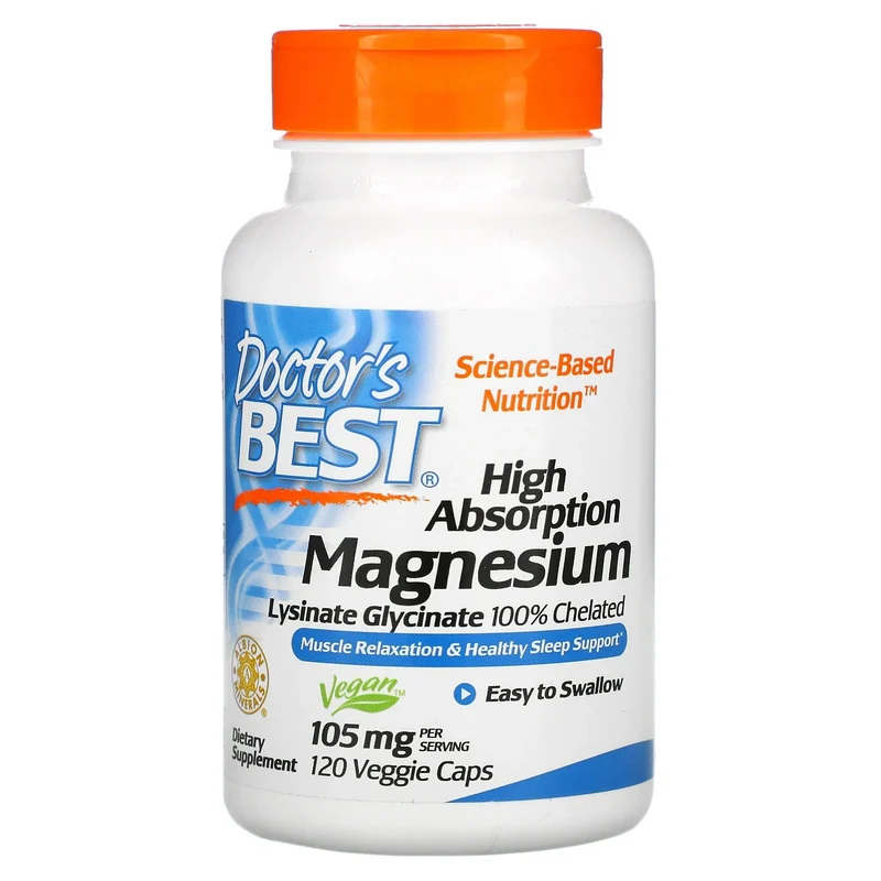 Magnesium mit hoher Absorption - Magnesium 120 Kapseln Doctor's Best