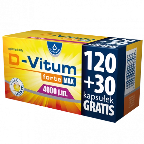 D-Vitum Forte 4000 UI Max (120+30) gélules OLEOFARM