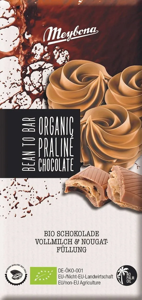 PRALINE MILCHSCHOKOLADE BIO 100 g - MEYBONA