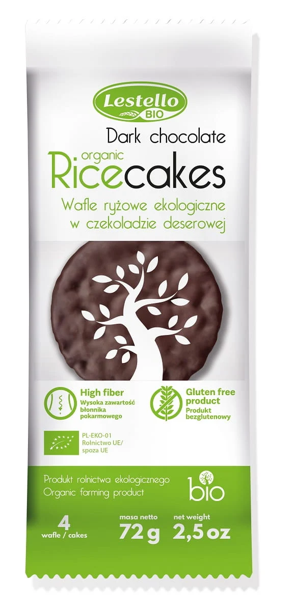 GLUTENFREIE DESSERTSCHOKOLADE REISWÜRFEL BIO 72 g - LESTELLO