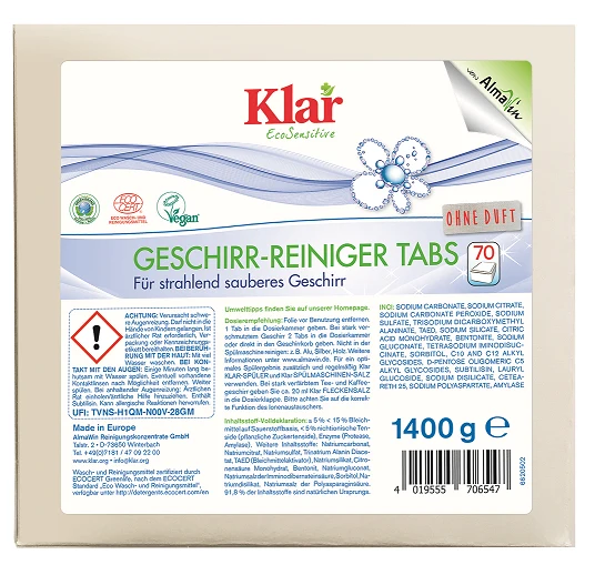 ECO DISHWASHING TABLETS (70 Stück) - KLAR