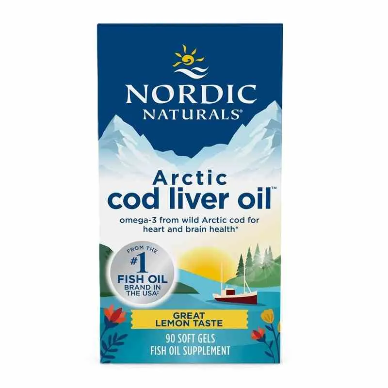 Nordic Naturals Arktischer Lebertran 90 Weichkapseln mit Zitronengeschmack