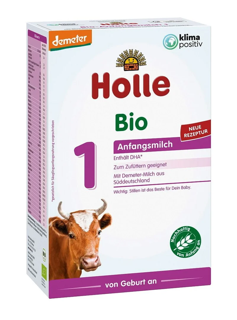 LAIT DE SEIN POUR BÉBÉ dès la naissance DEMETER BIO 400 g - HOLLE