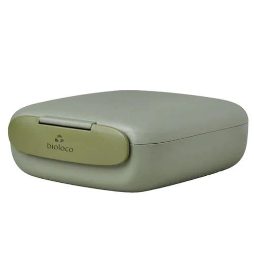 LUNCHBOX PLASTIQUE VERT OLIVE (16 x 17,5 x 6 cm) - CHIC-MIC