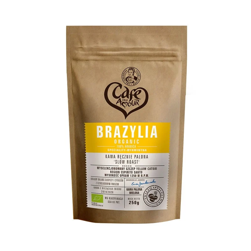 Café moulu, torréfié à la main 100% Arabica Brésil 250 g - CAFE AMOUR