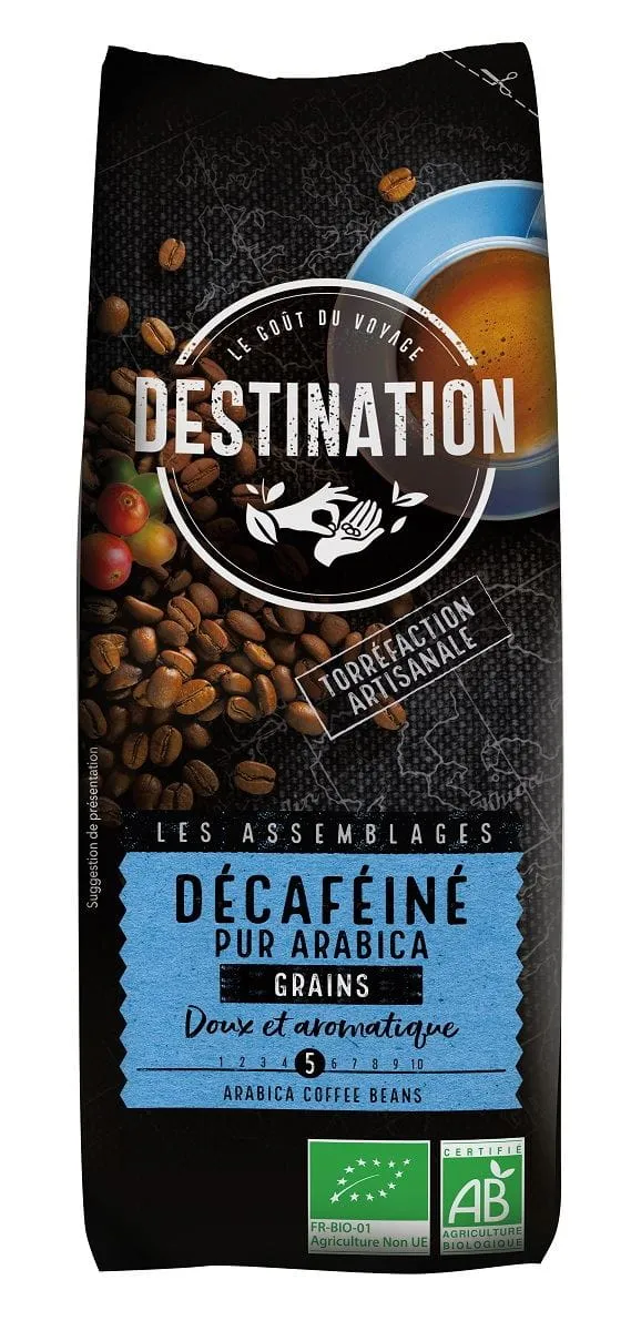 ARABICA 100% entkoffeinierter Bohnenkaffee BIO 250 g - DESTINATION