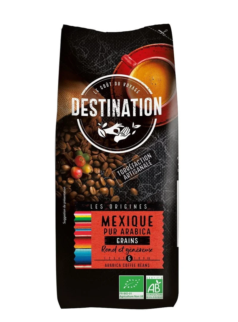 ARABICA 100 % MEXICO FAIR FOR LIFE BIO 1 kg Bohnenkaffee - DESTINATION