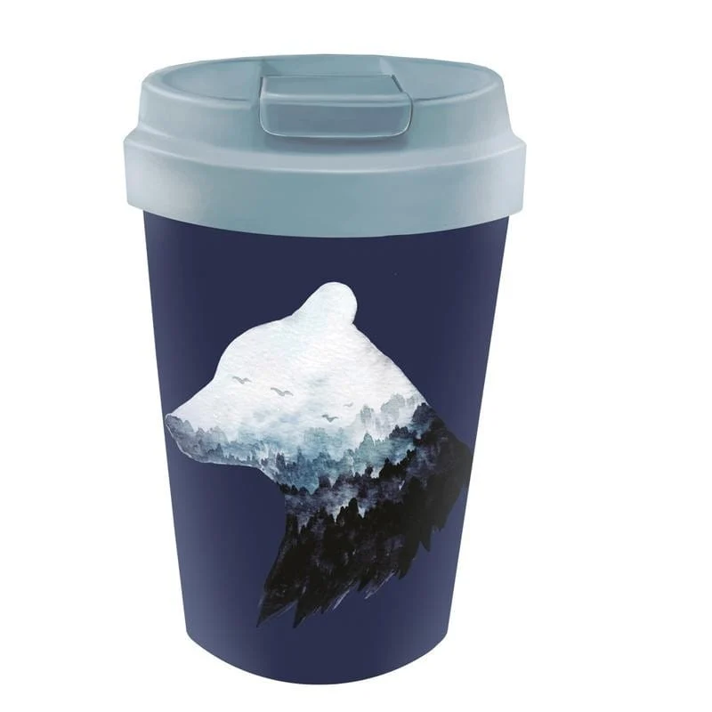 Mug de voyage ours montagne Pla 350 ml - CHIC - MIC