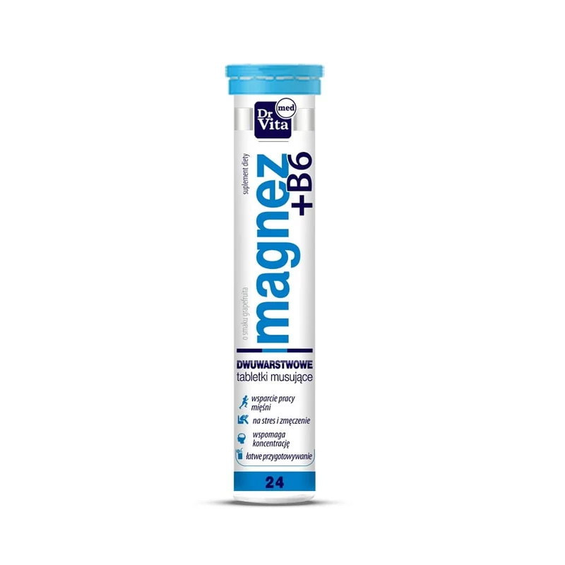 Magnésium + B6 24 comprimés effervescents