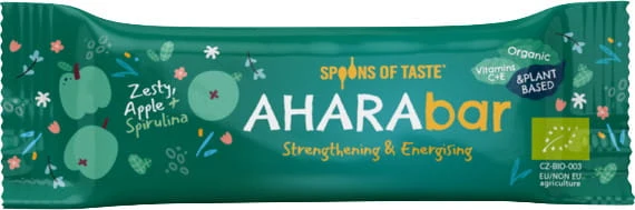 Barre BIO pomme spiruline 30g AHARABAR