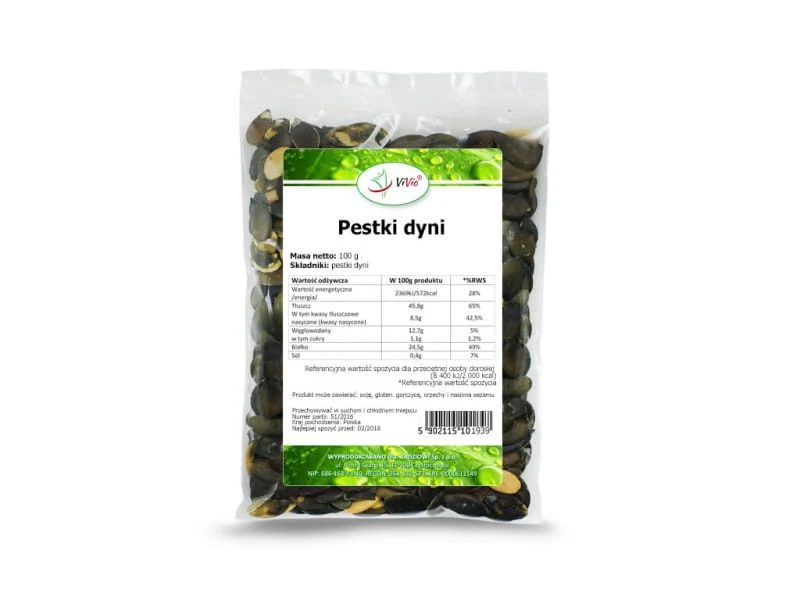 Graines de courge décortiquées 100g VIVIO
